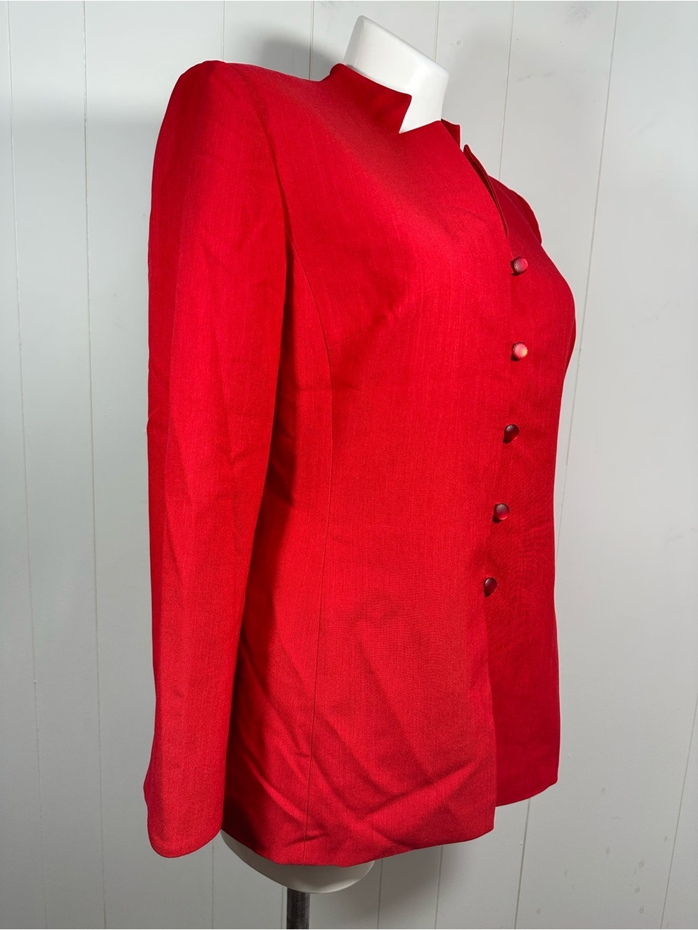 NEW NYP Suits Size 18 Women’s Red Lined Blazer And Skirt Suit Set Button Up - Picture 4 of 16